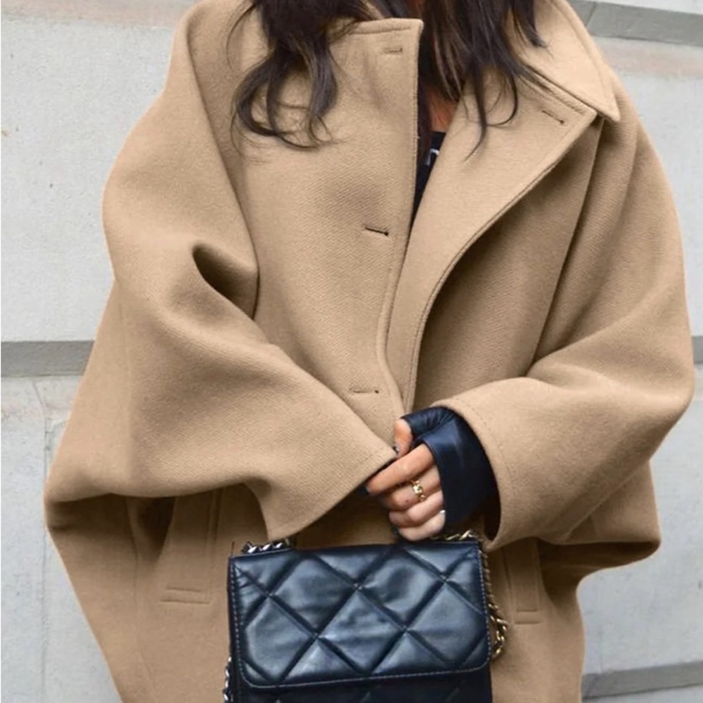 COMMENSE Solid Oversized Pocket Button Coat NWT - image 1